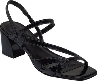 Bernardo Gyoda Patent Mid Heel Sandal