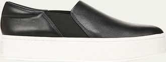 Vince Warren Leather Slip-On Sneakers