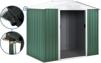 Habitat et Jardin Habitat Et Jardin - Cobertizo De Jard&iacute;n Met&aacute;lico - rosas - 4,07 M&sup2; Con Canal&oacute;n