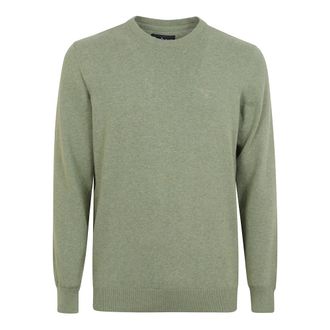 Barbour Round-neck Knitwear, male, Green, Size: XL Round-neck Knitwear
