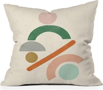 Deny Designs Mobile Shapes by Pauline Stanley Outdoor Throw Pillow in Multi at Nordstrom Rack