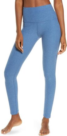 Beyond Yoga Caught in the Midi High Waist Leggings in Washed Denim at Nordstrom, Size X-Small