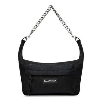 Balenciaga (WMNS) Balenciaga Raver Medium Bag With Chain Black 7410802AACN1000