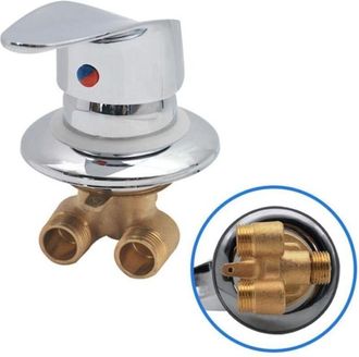 OEM Mitigeur Douche - Laiton Chrom&eacute; - G1/2 - R&eacute;gulation Temp&eacute;rature Eau Chaude Froide - 1 Pi&egrave;ce