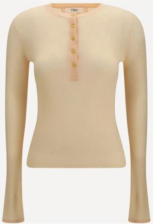 Chlo&eacute; Tops, Dames, Oranje, XL, Wol, Superfijn Merinowollen Ribgebreide Top