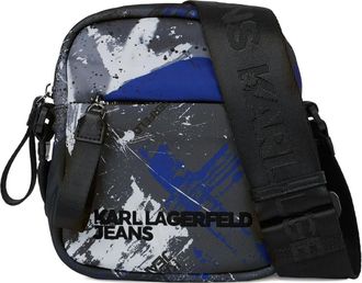 Karl Lagerfeld Borsa messenger con stampa graffiti - Grigio