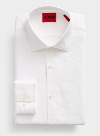 HUGO BOSS Mens Kenno textured shirt Slim fit