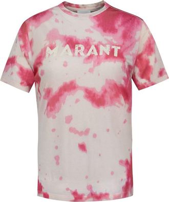 Isabel Marant Womens Zewel T-Shirt Pink Cotton