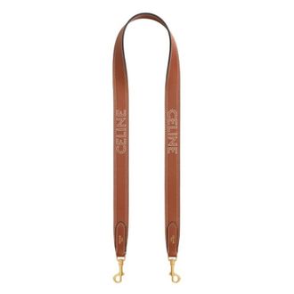 Celine Smooth Calfskin Embroidered Long Strap