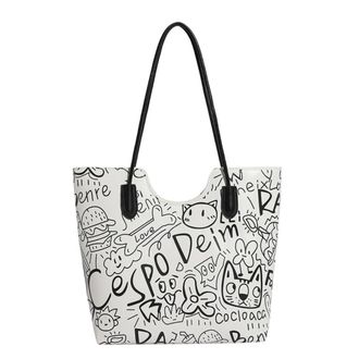 Generic Trendy Tote Bag for Women, Large Capacity Convertible Crossbody Shoulder Armpit Top Handle Bag