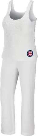 WEAR by Erin Andrews Womens WEAR by Erin Andrews Cream Chicago Cubs Cozy Lounge Tank Top & Pants Set at Nordstrom, Size Large