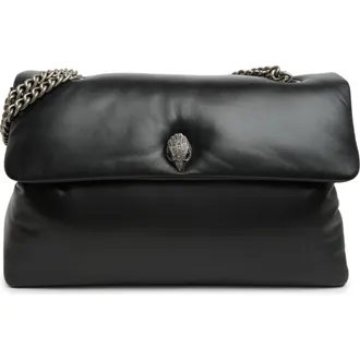 Kurt Geiger Kew Leather Crossbody Bag in Black at Nordstrom