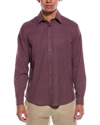 Report Collection 4-Way Geo Print Woven Sport Shirt