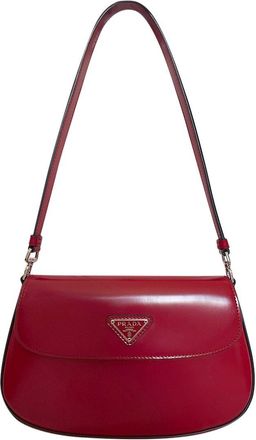 Prada Red Leather Cleo Shoulder Bag