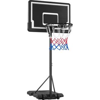 Yaheetech Yaheetech - Canasta Baloncesto Exteior, Aro De Baloncesto Con Ruedas Tableros De Baloncesto Para Adultos Altura Ajustable 182-215 Cm Negro