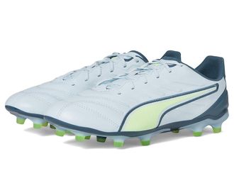 Puma King Pro Firm Ground/Artificial Ground Soccer Cleats Mens Shoes Frosted Dew/Fizzy Apple/Gray Skies : 10.5 D - Medium