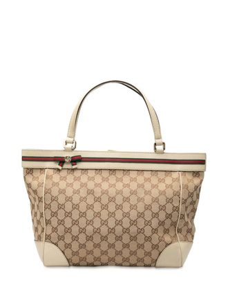 Gucci 2000-2015 GG Canvas Mayfair tote bag - women - Canvas/Calf Leather/Leather - One Size - Brown