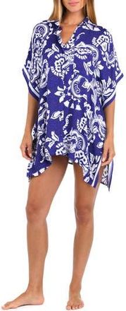 Sunshine 79 Flower Resort Cover-Up Shirt in Ultramarine at Nordstrom Rack, Size Large/x-Large