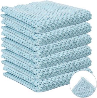 OEM Toallas De Cocina Superabsorbentes - Microfibra 100% Premium, Gruesas Y Lavables - Color Aguamarina Con Tejido Dobby