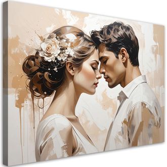 Feeby Impresi&oacute;n De Imagen Pareja Enamorada En Estilo Art&iacute;stico 100x70