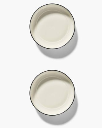 Serax Ann Demeulemeester - High Plate l White/black Var a d&eacute; - Set 2