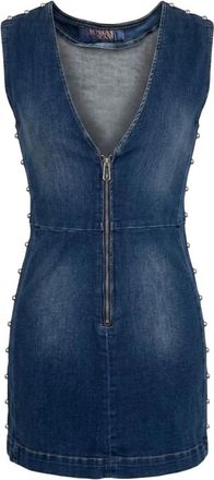 Trussardi Abito Corto in Denim - - Dresses - Donna - Blu - S