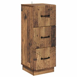 vidaXL Cajonera 33 X 34,5 X 87 Cm Madera De Ingenier&iacute;a Vidaxl