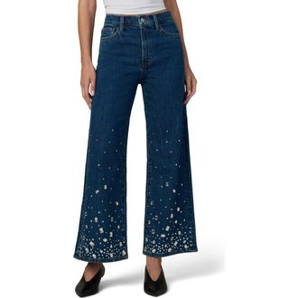 Joe's The Mia Stone Embellished Ankle Wide Leg Jeans in Crystal Sky at Nordstrom Rack, Size 27