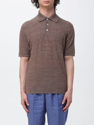 Brunello Cucinelli Polo in maglia di lino e cotone Brunello Cucinelli