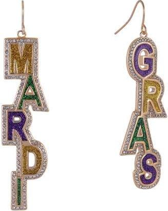 Hallmark Mardi Gras Linear Earrings in Purple at Nordstrom