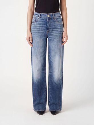 7 For All Mankind Jeans Stovepipe a vita alta in denim stretch