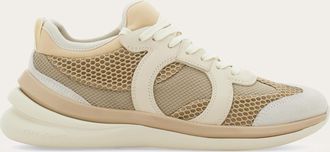 Ferragamo Women Gancini sneaker with mesh detail White Size 10.5