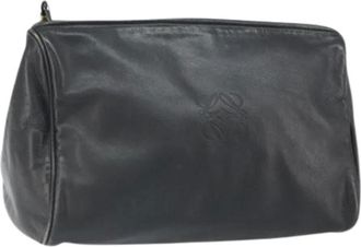 Loewe Pre-owned Clutches, female, Black, Size: ONE SIZE Pre-owned Leather Pouch