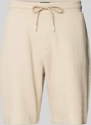 Mc Neal Relaxed Fit Sweatshorts mit Strukturmuster in Sand, Gr&ouml;&szlig;e XXL