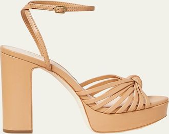 Loeffler Randall Rivka Metallic Knot Platform Sandals