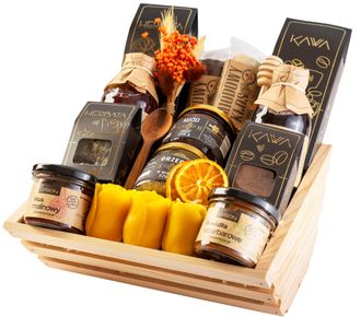 OEM Cesta De Regalo Exclusiva Con Set De T&eacute;, Caf&eacute;, Miel Y Sirope Premium