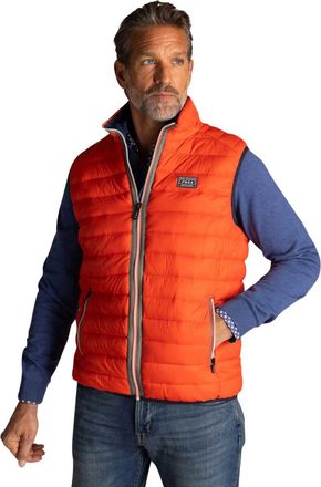 N-Z-A- NEW ZEALAND AUCKLAND Oranje bodywarmer New Zealand waterafstotend en gewatteerd