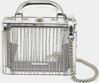 Area Area X Bertoni Ling Ling Silver Leather And Pvc Top Handle Bag