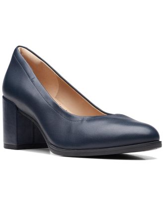 Clarks Freva55 Court Leather Flat