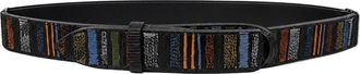 Orciani Dark Brown Stitched Leather Belt