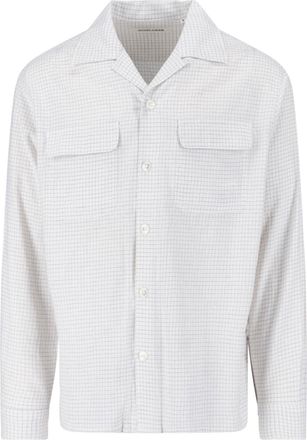 Sunflower White Bowling Cotton Checked Shirt