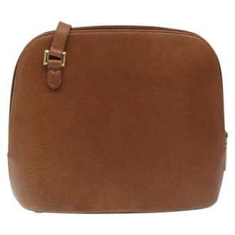 Ferragamo Tweedehands leren schoudertassen - Dames - Pre-owned - Bruin - Maat: ONE Size Leer