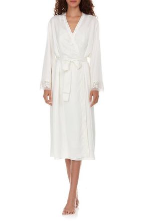Flora Nikrooz Showstopper Long Robe in Ivory at Nordstrom, Size X-Small
