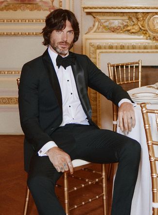 Tiger Of Sweden Mens Satiny shawl collar tuxedo jacket
