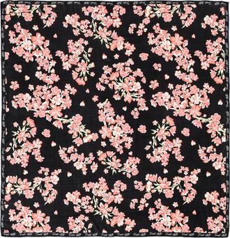 Twin-Set floral-print scarf - women - Viscose - One Size - Black