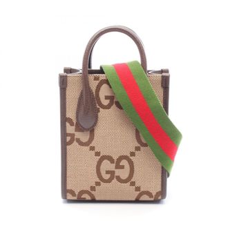 Gucci Beige Brown Leather Handbag Tote Bag (Pre-Owned)
