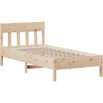 vidaXL Bed Frame without Mattress 75x190 cm Small Single Solid Wood Pine Vidaxl