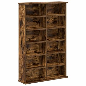 vidaXL Cabinet Para Cds Roble Ahumado 60 X 17 X 92 Cm Vidaxl