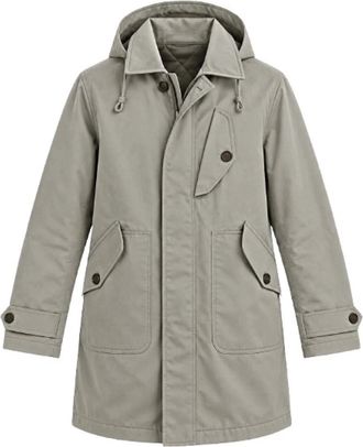 Ten c Parka Car Coat Ice Storm - Coats - Hombre - Gris - 2XL
