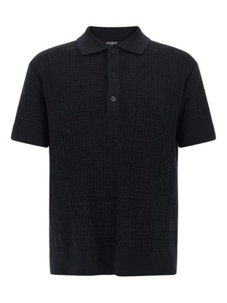 Balmain Polo con monogramma - Blu